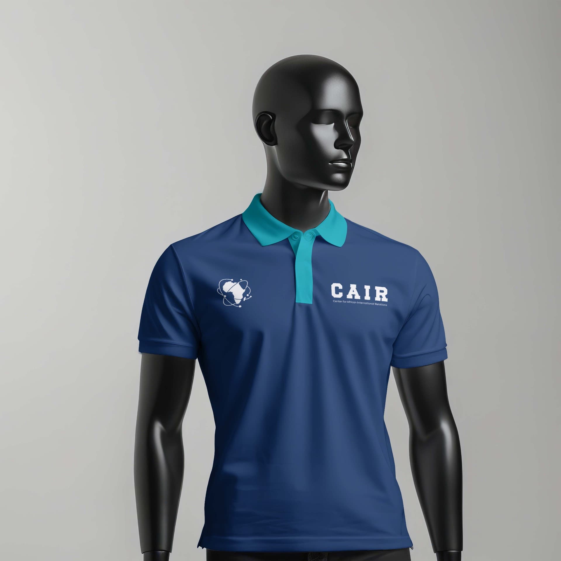 Contrast Polo — Navy / Teal